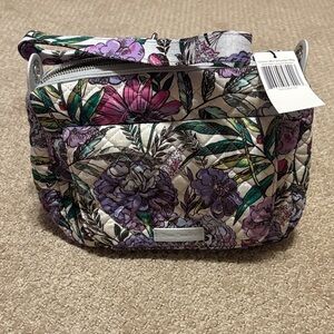 Vera Bradley Carson Mini Shoulder Bag- Purple, Green, and Pink